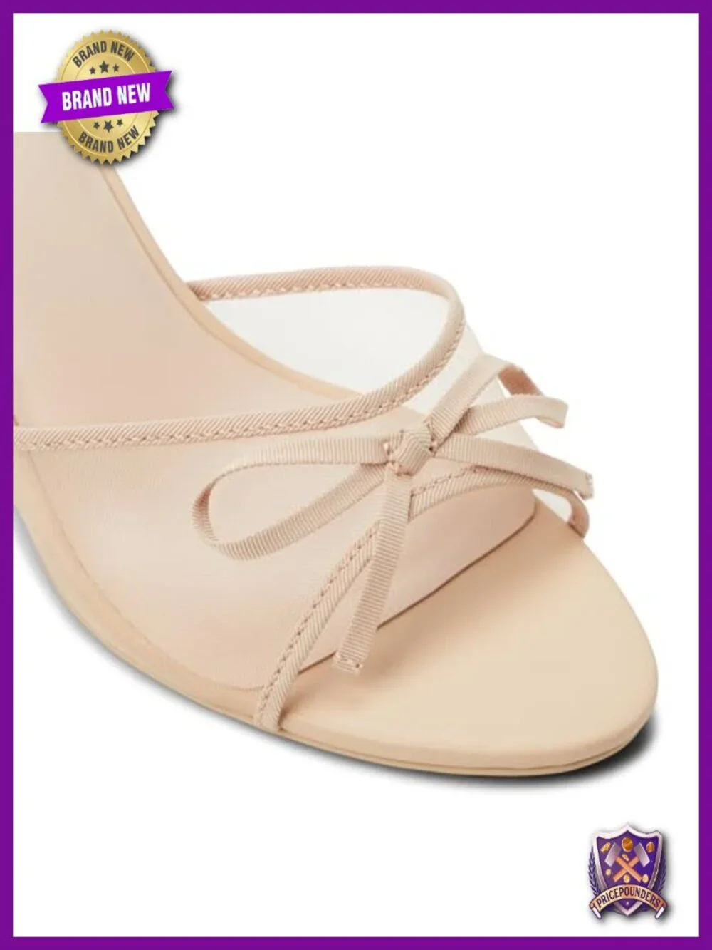Stiletto Heeled Mule Sandals with Bow Detail Slip On